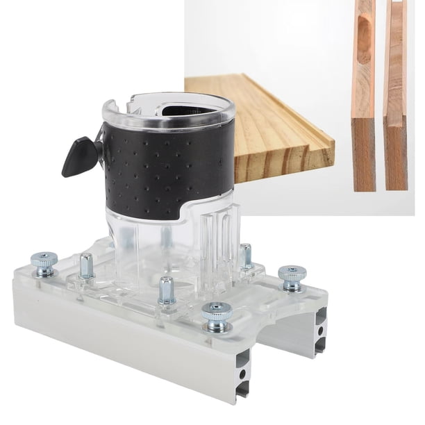 Base Ranurada Para Enrutador, Soporte De Ranura Con Sujetador Invisible, aleación De Aluminio Resistente Y Diseño Ergonómico Acrílico Para Carpintería