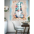 thumbnail image 5 of Coastal Beach Sheer Curtains 72 Inches Long 2 Panels Set, Window Sheer Curtains for Living Room/Bedroom, Blue Gnomes Summer Ocean Sea Wave Starfish Beige Light Filter Rod Pocket Curtain 52''x72''x2, 5 of 8