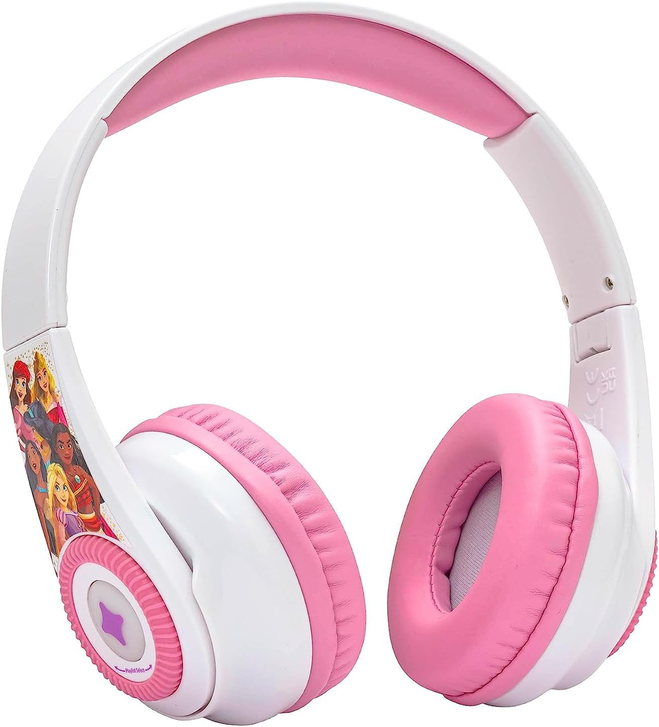eKids Disney Princess Bluetooth Headphones with EZ Link+, Wireless Headphones with Microphone and Audio Cable, Kids Headphones for School, Home, or Travel