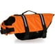 thumbnail image 1 of Chaleco salvavidas para perros, ropa de seguridad, arnés de cuello, protector de natación para mascotas, tira reflectante, traje de baño naranja, talla X-Small, 1 of 5