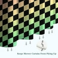 thumbnail image 6 of Gradient Color Checkered Pattern Shower Curtain 36"x72" ,Bathroom Decorative Shower Curtains Set with 12 Hooks,Modern Waterproof Washable Shower Curtain, 6 of 6