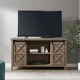thumbnail image 2 of Evelyn&Zoe Elmwood Rectangular TV Stand for TV's up to 65", Antiqued Gray Oak, 2 of 11