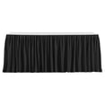 thumbnail image 1 of Faldón de mesa de 1,8 m para mesas rectangulares, mantel plisado resistente a las arrugas, mantel reutilizable con volantes., 1 of 8