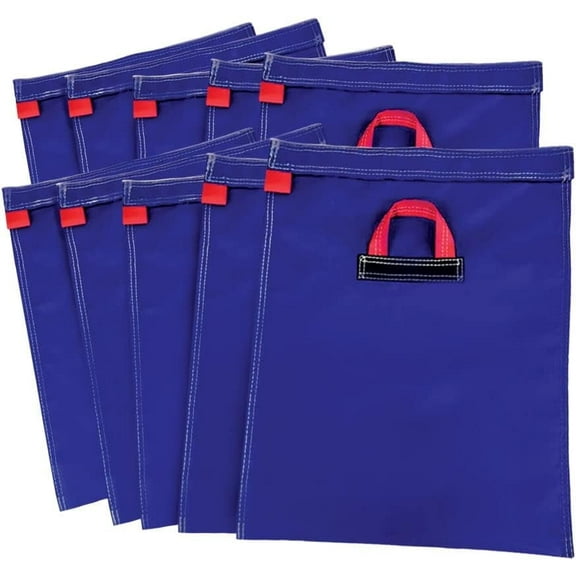 Hullaballoo Durable Vinyl Sand Bags, Outdoor Indoor Anchor Safety Product for Inflatable Bounce House, Water Slides, Canopies and Tents, Holds 50 Pound Capacity, 10 Pack