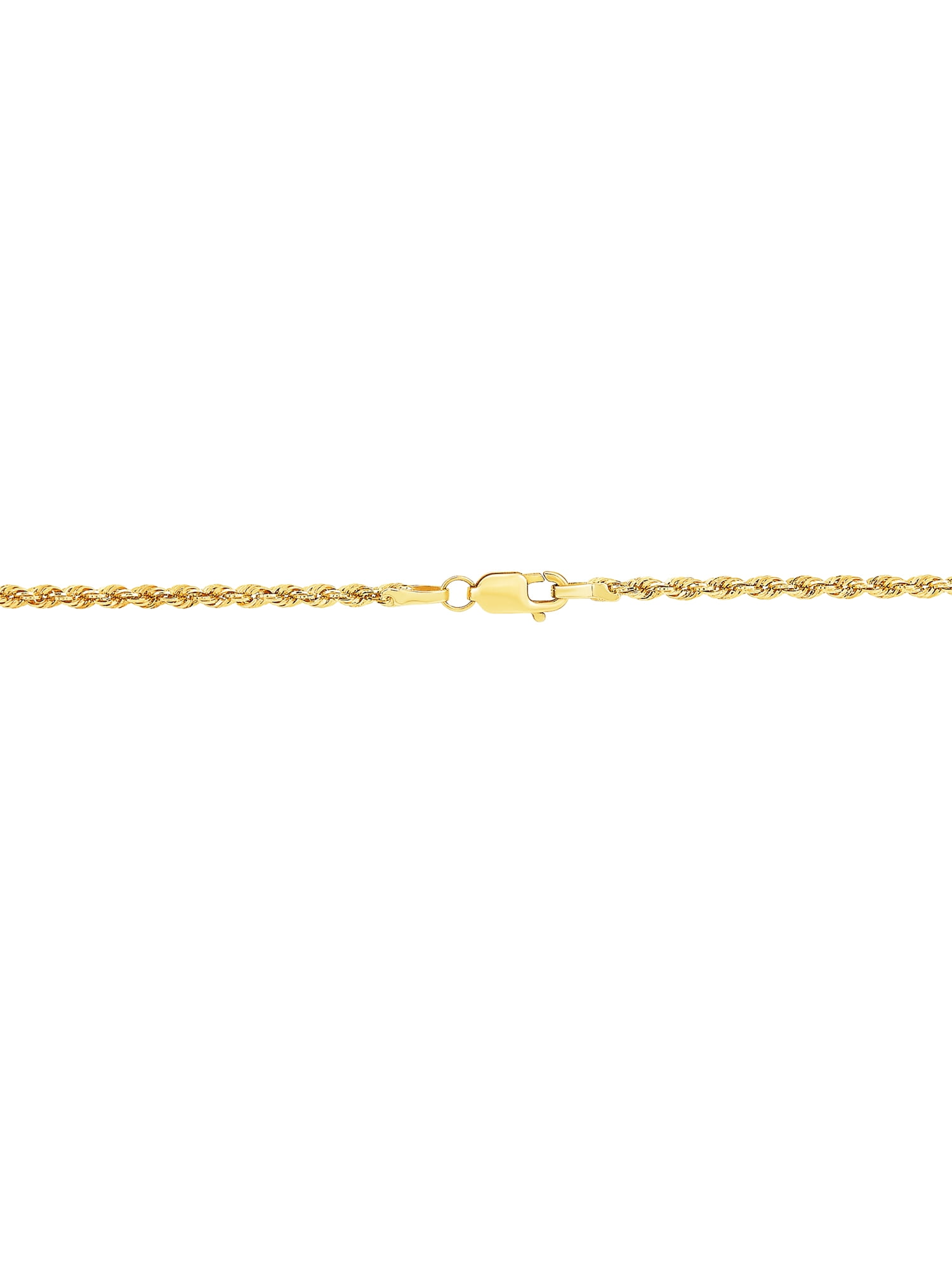 Brilliance Fine Jewelry 10K Yellow Gold Open Heart Cubic Zirconia Rope Bracelet, 7.5"