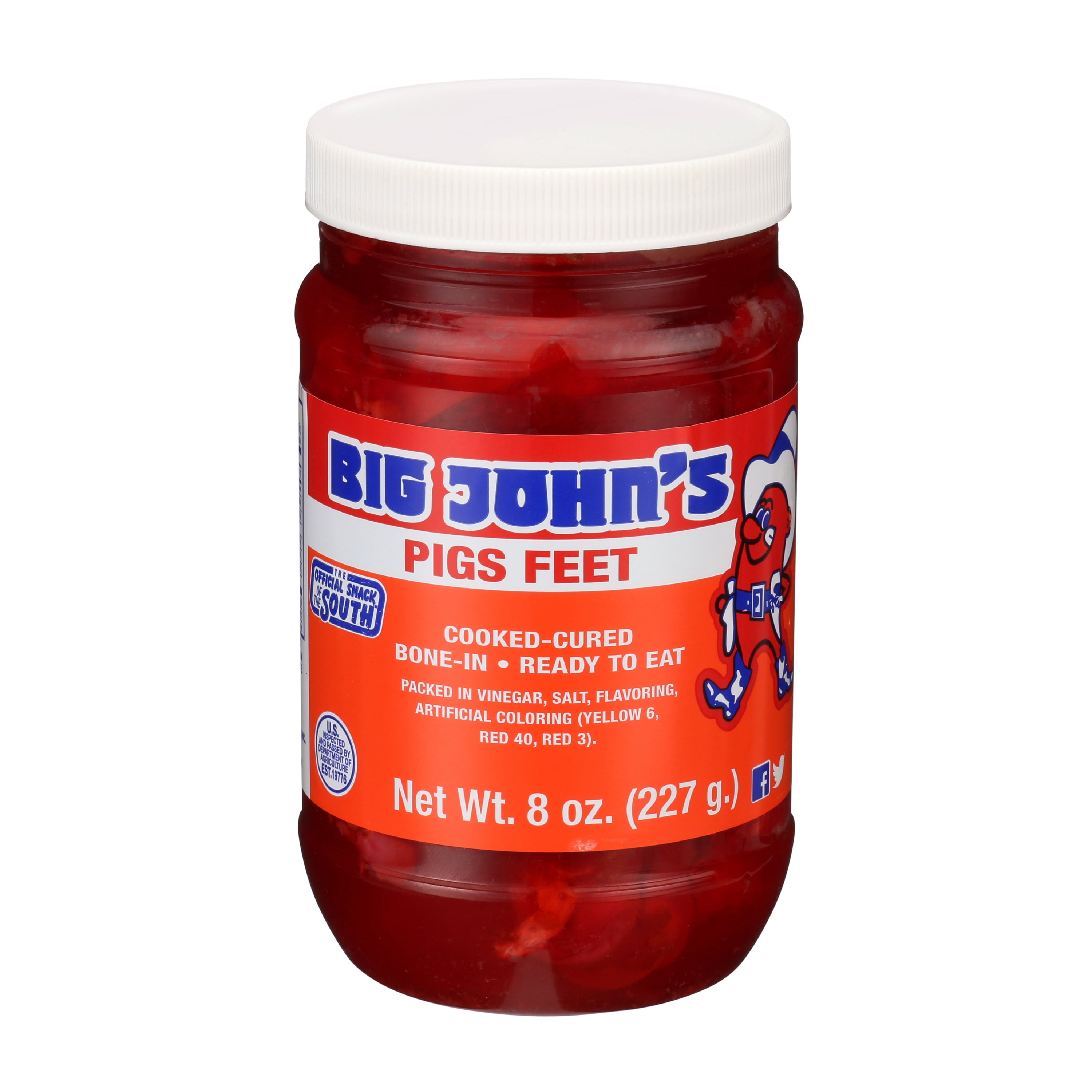 Big John's Pickled Pigs Feet, 8oz Jar