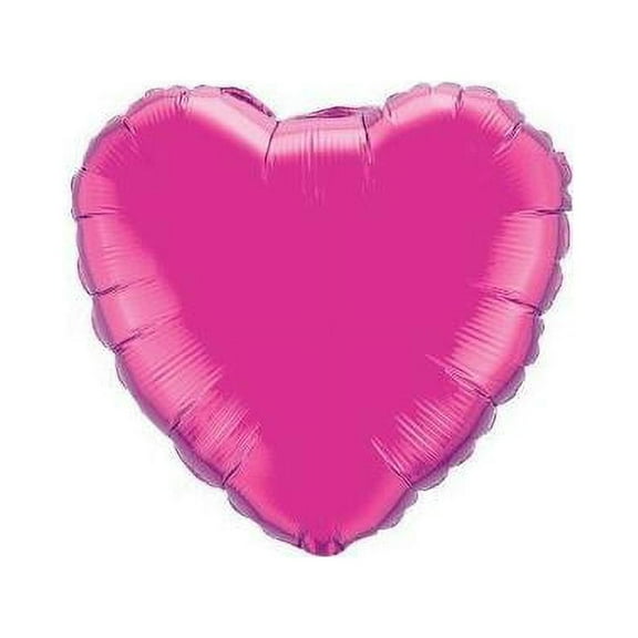 18 inch Heart - Magenta Qualatex Foil Mylar Balloon - Party Supplies Decorations