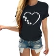 thumbnail image 1 of Pxiakgy Vente Chaude! T-Shirt Trèfle de la Saint-Patrick pour Femmes Chanceux Irlandais Manches Courtes T-Shirt Graphique Trèfle Mode Décontractée Imprimé Amour Col Rond Manches Courtes T-Shirt, 1 of 4