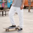 thumbnail image 4 of Mens Cargo Sweatpants Heavyweight Fleece Lined Joggers for Men Slim Fit,Cotton, Drawstring Elastic Waist,5 Pockets,Tapered,Track Bottoms,Straight, Sweat Pant,Soft,Daily Wear., 4 of 8