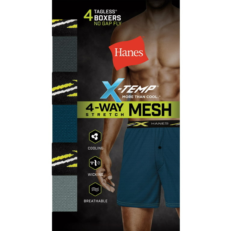 Men's X-Temp Stretch Mesh Boxer, 4 Pack