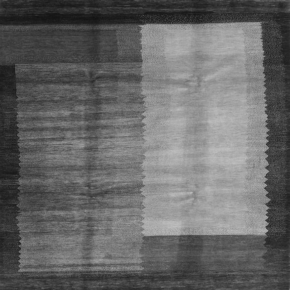 Ahgly Company Indoor Square Abstract Gray Contemporary Area Rugs, 6' Square