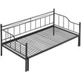 thumbnail image 5 of Metal Daybed with Trundle, Twin Size Daybed Frame with Heavy Duty Slats, Modern Space Saving Sofa Bed for Bedroom Living Room, 5 of 7