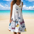 thumbnail image 2 of Hwmodou Women Dresses Summer Casual Dress Crew Neck Sleeveless Vacation Simple Tank Dress Beach Daily Swing Dress Fashion Loose Midi Dress Summer Ladies Sundress, 2 of 5