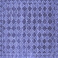 thumbnail image 1 of Ahgly Company Machine Washable Indoor Square Abstract Blue Contemporary Area Rugs, 8' Square, 1 of 4