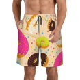 thumbnail image 1 of Fotbe Donuts Trajes de Baño Estampados para Hombre, Shorts de Verano de Secado Rápido, Ropa de Playa, Bañadores-Large, 1 of 6