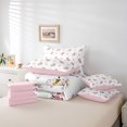 thumbnail image 6 of Erosebridal Graceful Bird Animals 7-Piece Twin Bedding,Transitional Flower Bedding Comforter Set,White Pink,Pink Reversible, 6 of 7