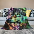 thumbnail image 2 of Chilfamy  Wolf Throw Blanket for Bed Wolf Lightweight Super Soft Plush Flannel Throw Blanket for Women, Men and Kids White, 2 of 6