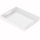 thumbnail image 1 of Bandeja acrílica para servir de 12 x 16 pulgadas, a prueba de derrames, organizador de bandeja decorativa blanca para encimera otomana con asas, 1 of 7