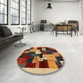 thumbnail image 3 of Ahgly Company Indoor Rectangle Contemporary Yellow Orange Abstract Area Rugs, 3' x 5', 3 of 6