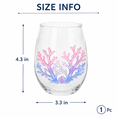 thumbnail image 3 of 4.3 x 3.3 in Artistic Ocean Life Glass Cup, Clear 2D Marine Design Drinking Glass for Water, Juice, Wine, Desk Display, Coastal Home Decor & Gift, 1Pc, 3 of 9