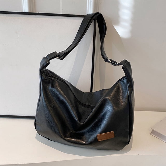 Xihbxyly Bolsos para Mujer, Suaves, Plegables, de Piel Vegana, Tipo Bandolera, Estilo Slouchy