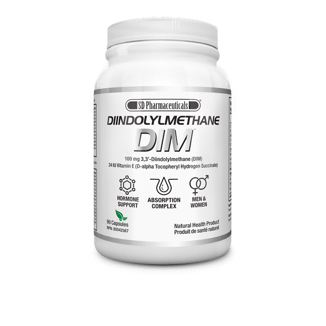 SD Pharmaceuticals Diindolylmethane DIM - 90ct Veggie Caps - Canada - 100 mg (90 servings)
