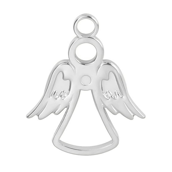 20pcs Non-Tarnish 201 Stainless Steel Pendants Angel Stainless Steel color 23x19x2mm Hole: 3mm