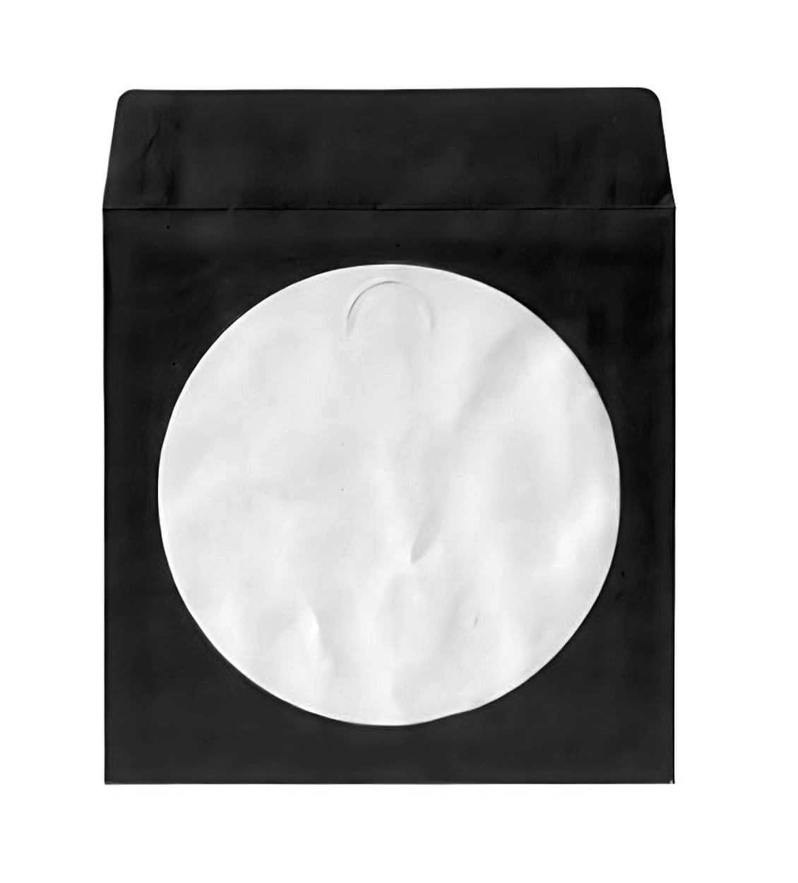 CheckOutStore 2000 Black Paper CD Sleeves with Window & Flap