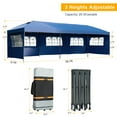 thumbnail image 4 of 10x30ft Pop Up Canopy,Wedding Tent, Event Tent for Parties, Carpas para Fiestas with Wheeled Bag, Sidewalls for Patio,Wedding, Backyard,Navy, 4 of 9