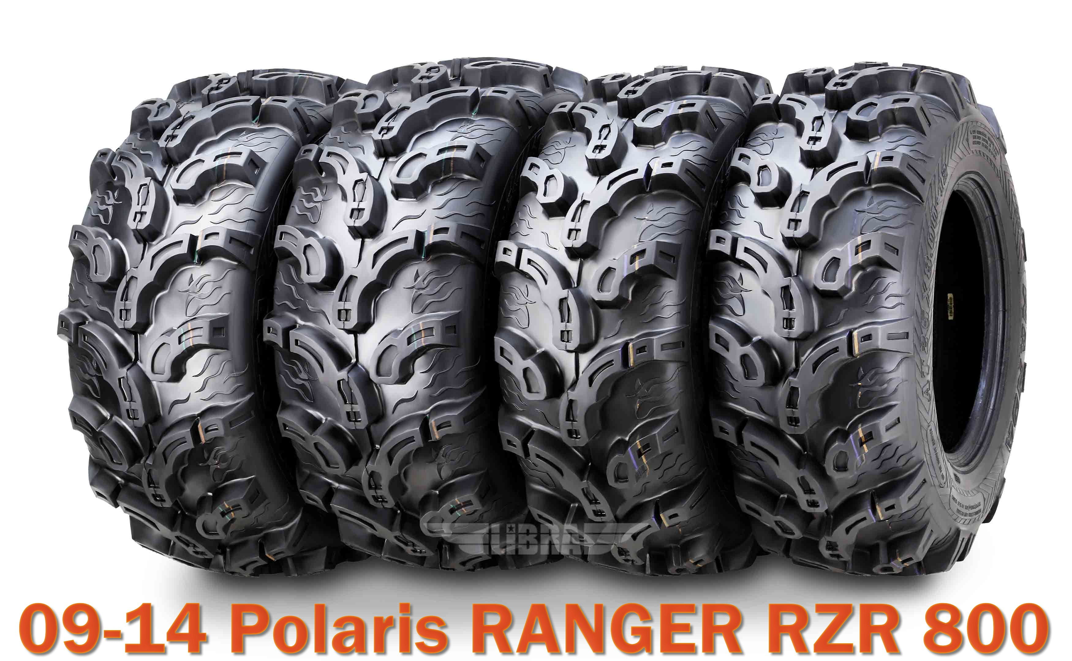 (4) WANDA 25X8X12 25X10X12 fit 0914 Polaris RANGER RZR 800 ATV Tire