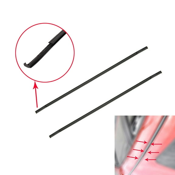 Black Rubber Roof Trim Molding Kit for 2014 2015 2016 2017 Toyota Corolla Sedan