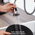 thumbnail image 3 of Kitchen Faucet Replacement Head - Sink Faucet Sprayer Attachment, 3 Modes Kitchen Faucet Spray Head Replacement with 15 Adapters, Pull Out Kitchen Sink Tap Sprayer Nozzle, Chrome, 3 of 8