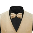 thumbnail image 6 of Oplxuo Men's Sequins Vest and Bow Tie Sets - Shiny Disco Suit Vests Formal Tuxedo Waistcoat for Wedding Prom Party, 6 of 7