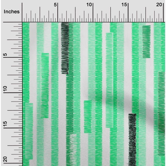 oneOone Cotton Silk Green Fabric Stripes Quilting Supplies Print Sewing Fabric By The Yard 42 Inch Wide-ACC