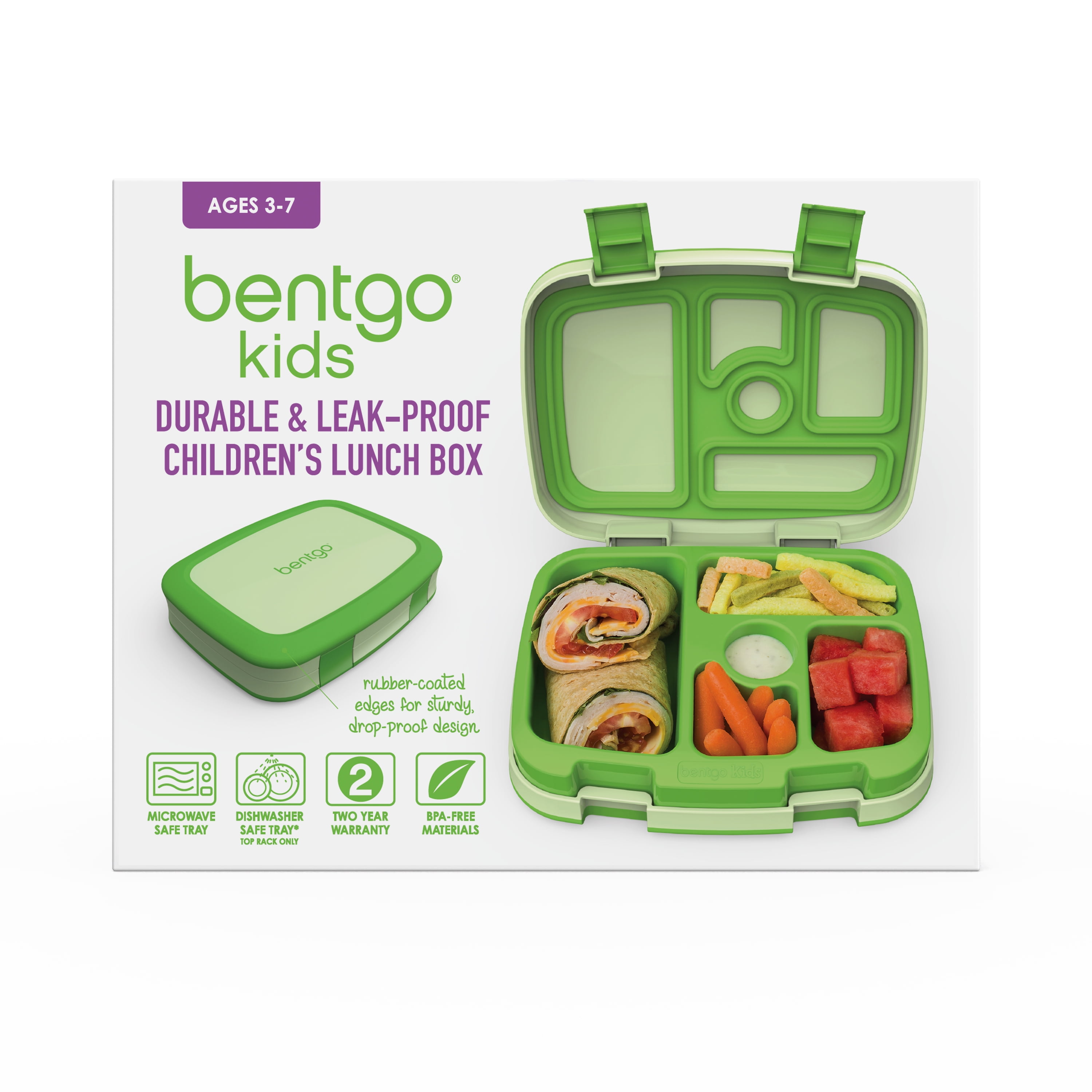 Bentgo Kids Bento Snack Box - Hello Green