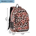 thumbnail image 2 of FORMRS Kids Backpack for School Unisex 17" Casual Bookbag Travel Daypack with Compartment Pockets, Orange Floral Leopard Pattern, 2 of 7