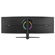 CRUA 49 Curved Gaming Monitor | DQHD(5120 * 1440), 144Hz/165Hz, 1500R, 32:9, AMD FreeSync, 120% sRGB, Height Adjustable Ultra-Wide Computer Monitors, HDMI 2.1 & DP 1.4, Wall Mount Install- Black