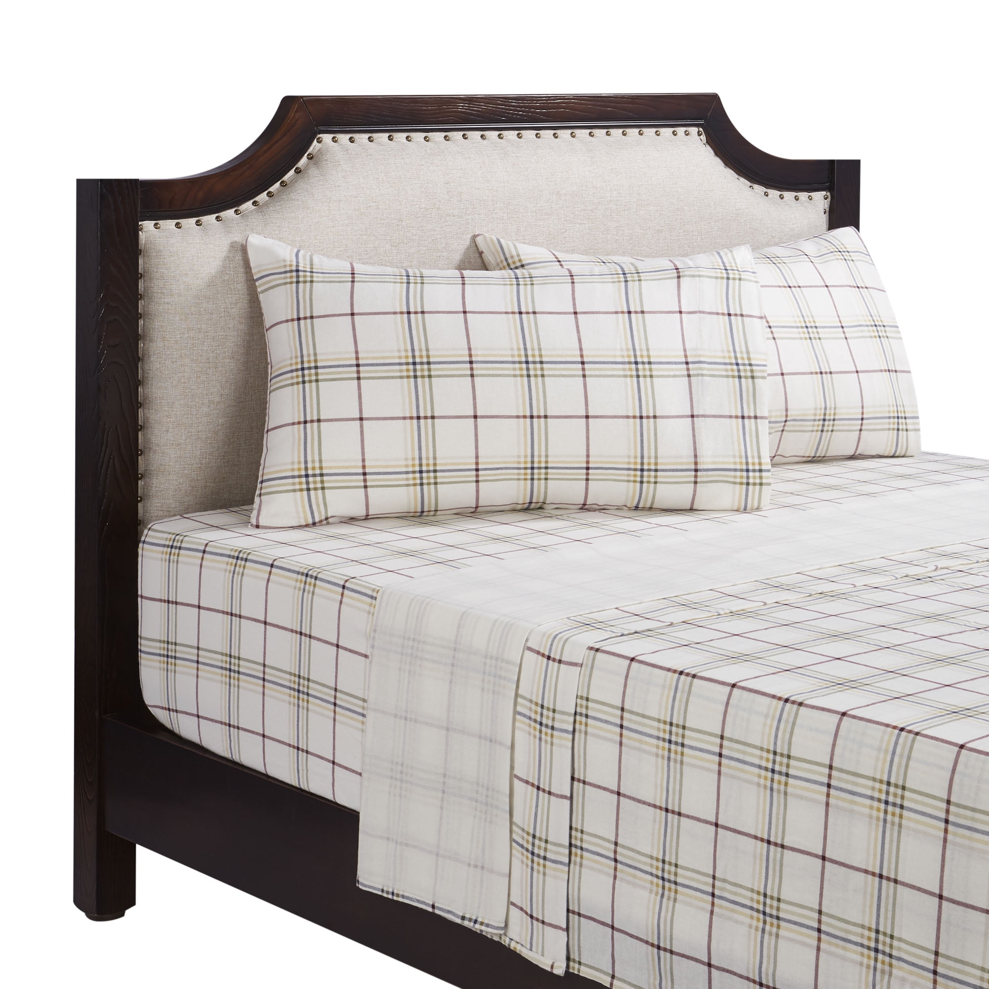 Ensemble de draps en flanelle 4 pièces Tartan de Moncton Mainstays, grand