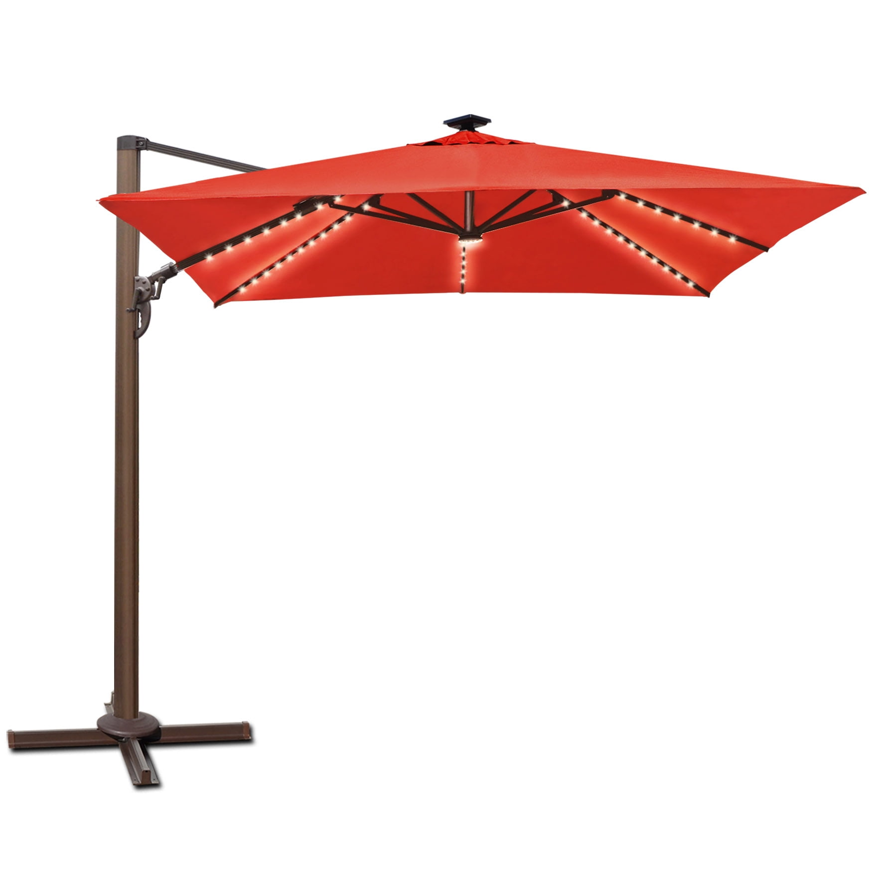 Strong Camel 10'x10' Deluxe Anti-wind Cantilever Sunbrella Roma Umbrella Heavy duty Offset Solar Umbrella
