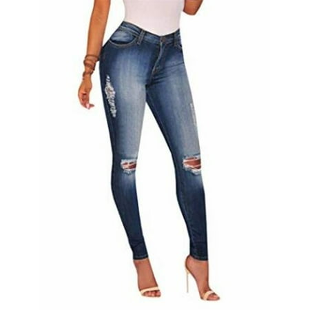 Womens Light Blue Jeans - Light Blue Washed Denim Pants Women Skinny Jeans