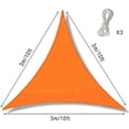 thumbnail image 2 of 3M x 3M x 3M Sun Canopy Shade Sail, Triangle Sail With Pure Virgin Polyester And Commercial UV Stabilization, Great Canopy Alternative For Outdoor Spaces, 2 of 5