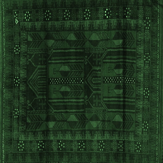 Ahgly Company Indoor Square Persian Emerald Green Traditional Area Rugs, 6' Square