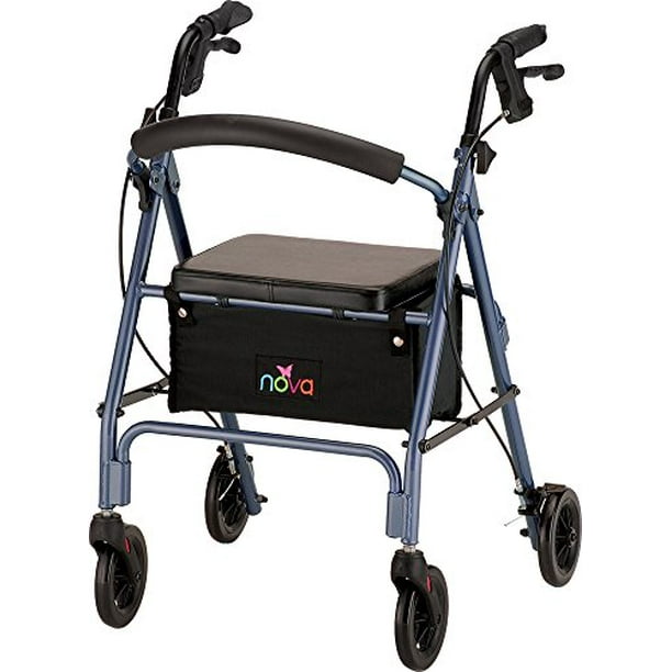 NOVA Vibe 6 Rollator Walker, Blue - Walmart.com - Walmart.com