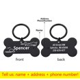 thumbnail image 1 of Collar personalizado, etiqueta de identificación de mascota, nombre de identificación de mascota grabado para gato, cachorro, etiqueta de perro, colgante, llavero, etiqueta de hueso, accesorios para mascotas, triangulación de envíos Tan Jianjun unisex, 1 of 2