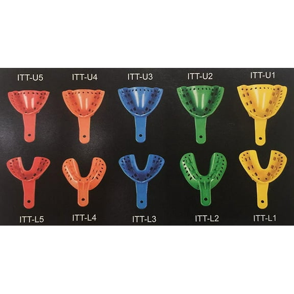 Plasdent ITT-3U-50 Algi-Lock Orthodontic Impression Trays Adult Upper Small 50/Pk