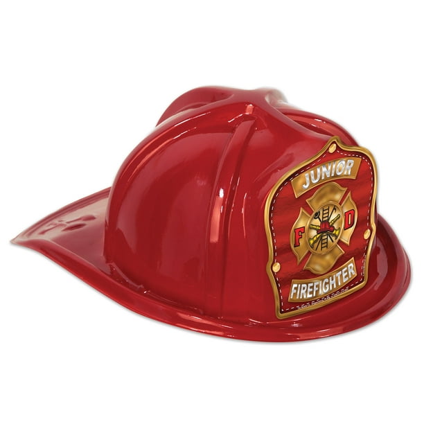 Beistle Company 66777-5 Chapeau de Pompier en Plastique Rouge Jr de la (Pack de 48)