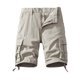 thumbnail image 1 of pstuiky Hombres bajos, Pantalones cortos cargo de talla grande para hombre, con múltiples bolsillos, holgados, para playa y verano Pantalones cortos para correr para hombre, 1 of 3