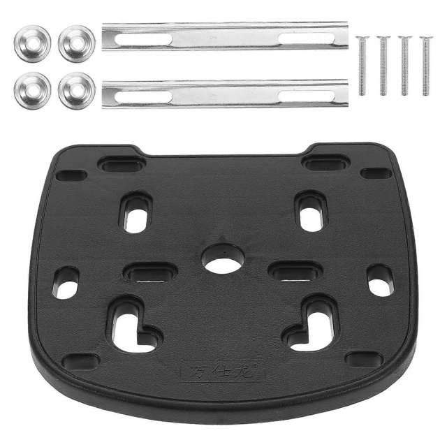1 Set Flat Mount Fitting Plate Adapter for Motorcycle Rear Luggage Rack Trunk Tail Box Top Cases Carrier Holder Shelf Quick Release Stamping Bottom Ba