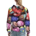 thumbnail image 7 of Uemuo Easter Eggs1 Pattern Women's Hoodie with Eye-catching Drawstrings- Casual Pullover Hoodie with Kangaroo Pocket, Stylish Hooded Sweatshirt-X-Large, 7 of 7