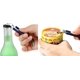 thumbnail image 3 of Abridor de botellas magnético de 3 piezas, abridor de latas, abridor de cerveza clásico, abridor de botellas pequeño de acero inoxidable, con imán para acampar y viajar, 3 of 5